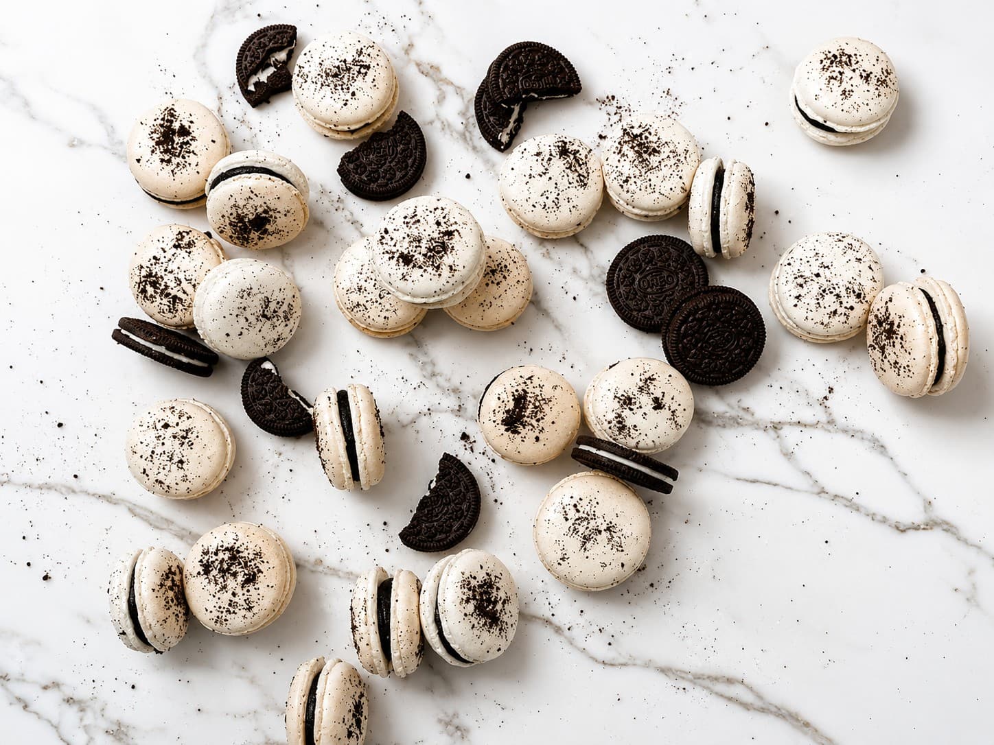 Macarons Oreo, recién hechos